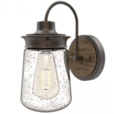 Απλίκα Τοίχου 1xE27 230V Ματ Μαύρο με Ξύλο 955BIANCA1W/BL